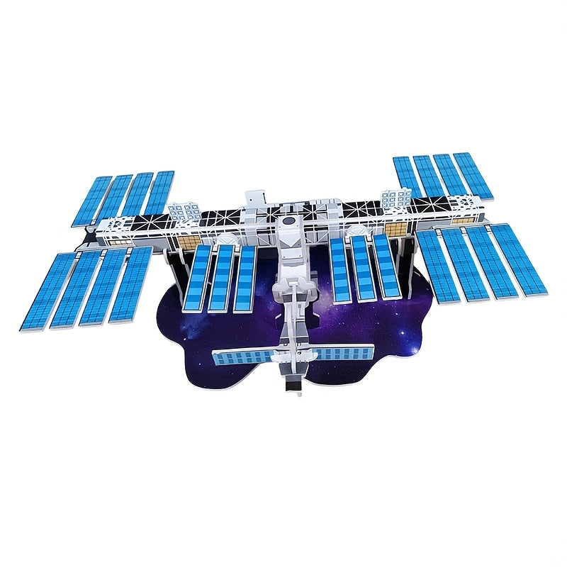 ISS 3D Model Puzzles Kids DIY Toys Christmas Fun