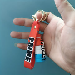 PVC Beverage Bottle Doll Key Chain, Car Keychain Pendant
