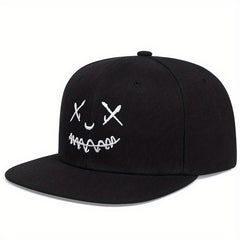 Smiling Embroidery Snapback Hat Hip Hop Baseball Cap Adjustable Sun Hats