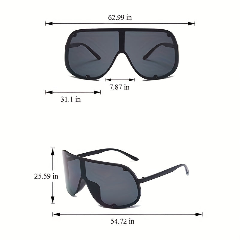 Y2K Oversized Rivet Sunglasses UV400