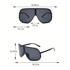 Y2K Oversized Rivet Sunglasses UV400