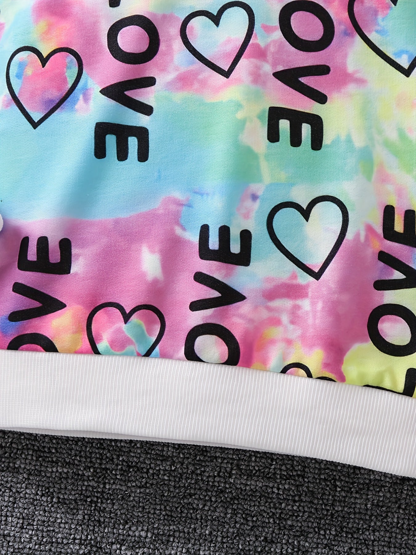 Girls Tie Dye Allover Print Casual Hooded Sweatshirt Pullovers Long Sleeve
