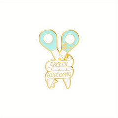 Scissors Needle Brooch Sewing Machine Tape Measure Alloy Drop