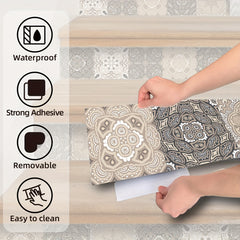 Bohemian Pattern Stair Stickers Self-adhesive Wallpaper