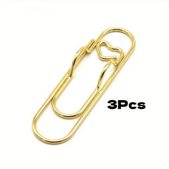 3pc Metal Pen Clips Multifunctional Pen Clip Notebook Bookmark Paper Holder