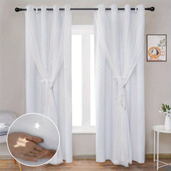 Modern Hollow Out Star Window Yarn Curtains