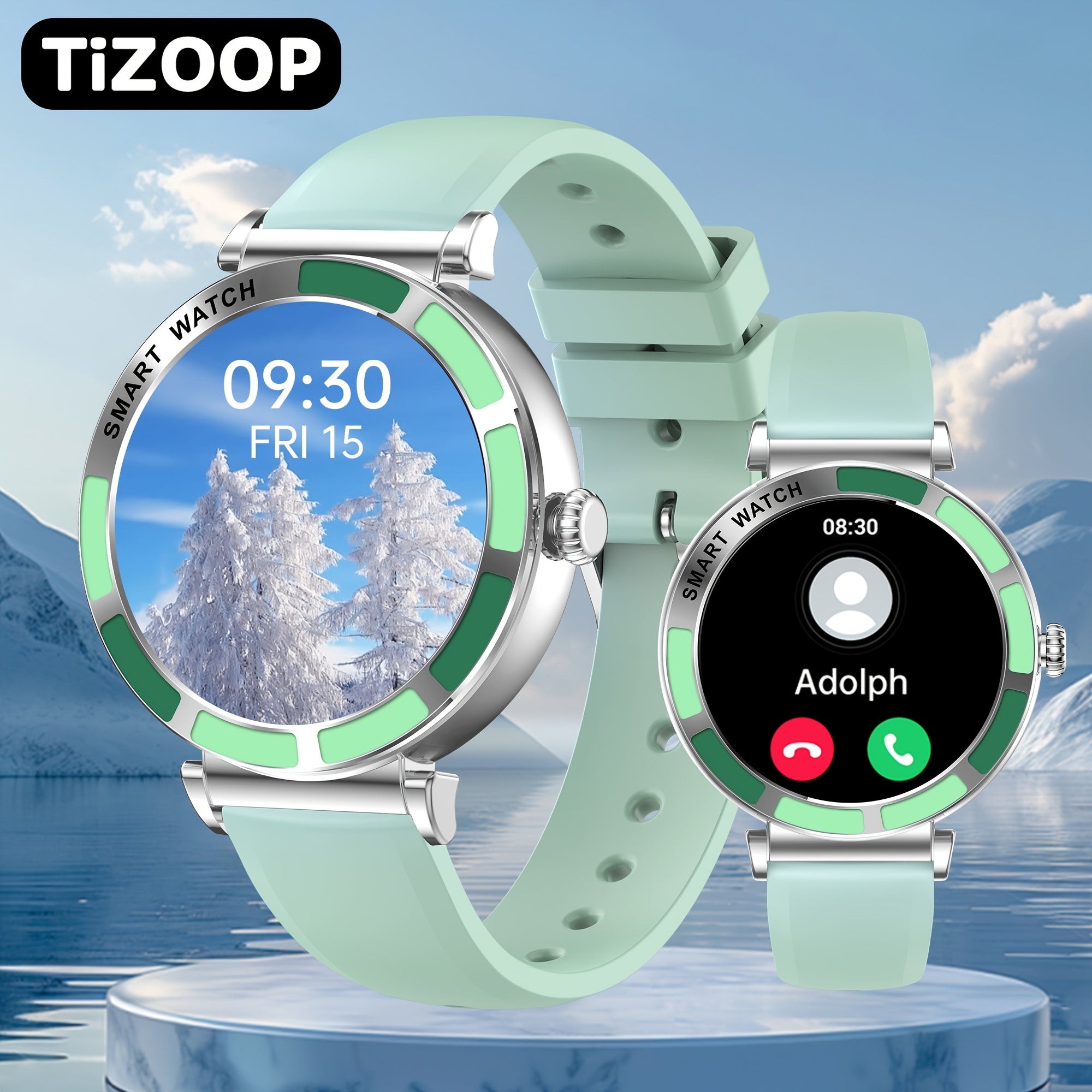TiZOOP 3 HD Smart Watch for Women - Calls, Messages, 100 Sports Modes