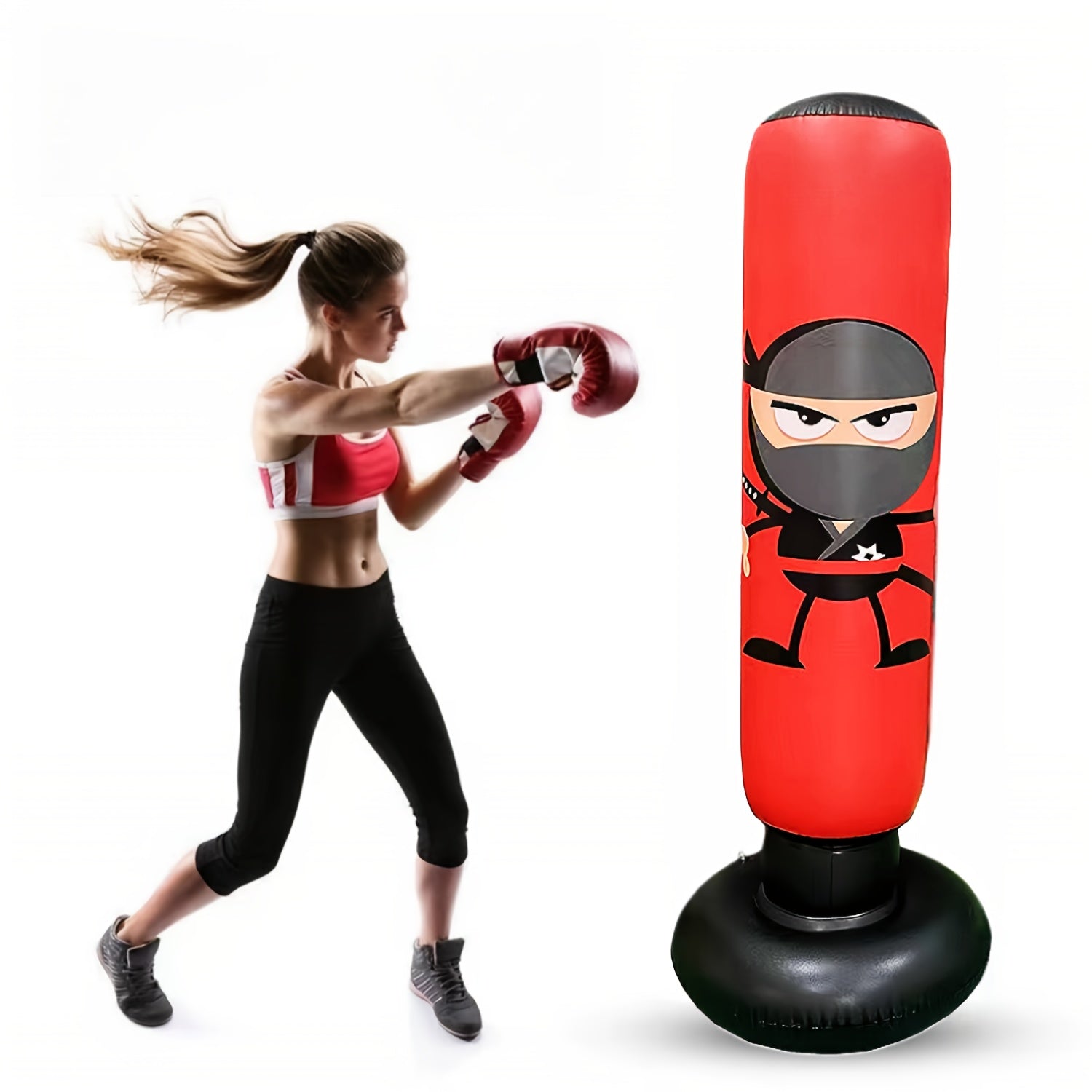 Inflatable Punching Bag for Karate Kickboxing Training