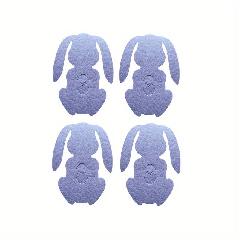 4PCS Easter Bunny Cutlery Bag Tableware Holders Knives Forks Pouch Decor