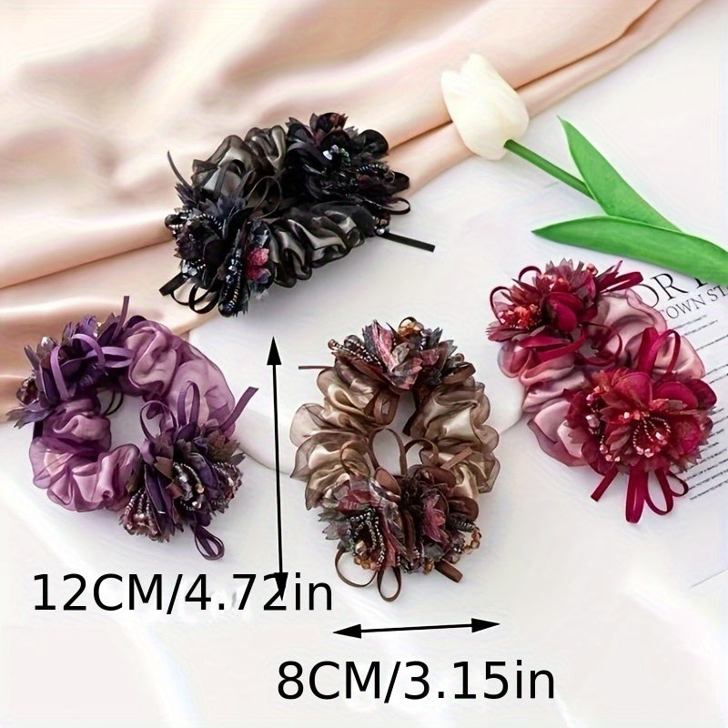 1pc Flower Hair Elastic Hair Rope Large Hair Ties