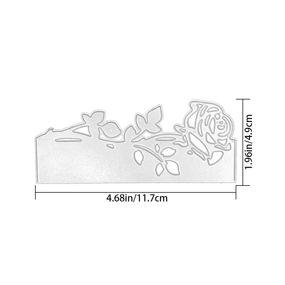 Rose Leaves Border Metal Cutting Dies for Scrapbooking Album Paper Card