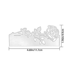 Rose Leaves Border Metal Cutting Dies for Scrapbooking Album Paper Card