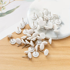 100pcs Plastic Push Pins Flat Thumb Tacks for Cork Bulletin Board Wall