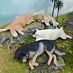 Realistic Shiba Inu Dog Figurines PVC Desktop Decor