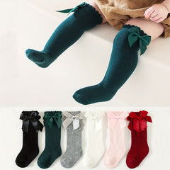 Cotton Lace Over the Knee Socks for Baby Girls