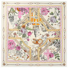 Castle & Flower Bandana Silk Tube Top Casual Shawl Scarf Wrap