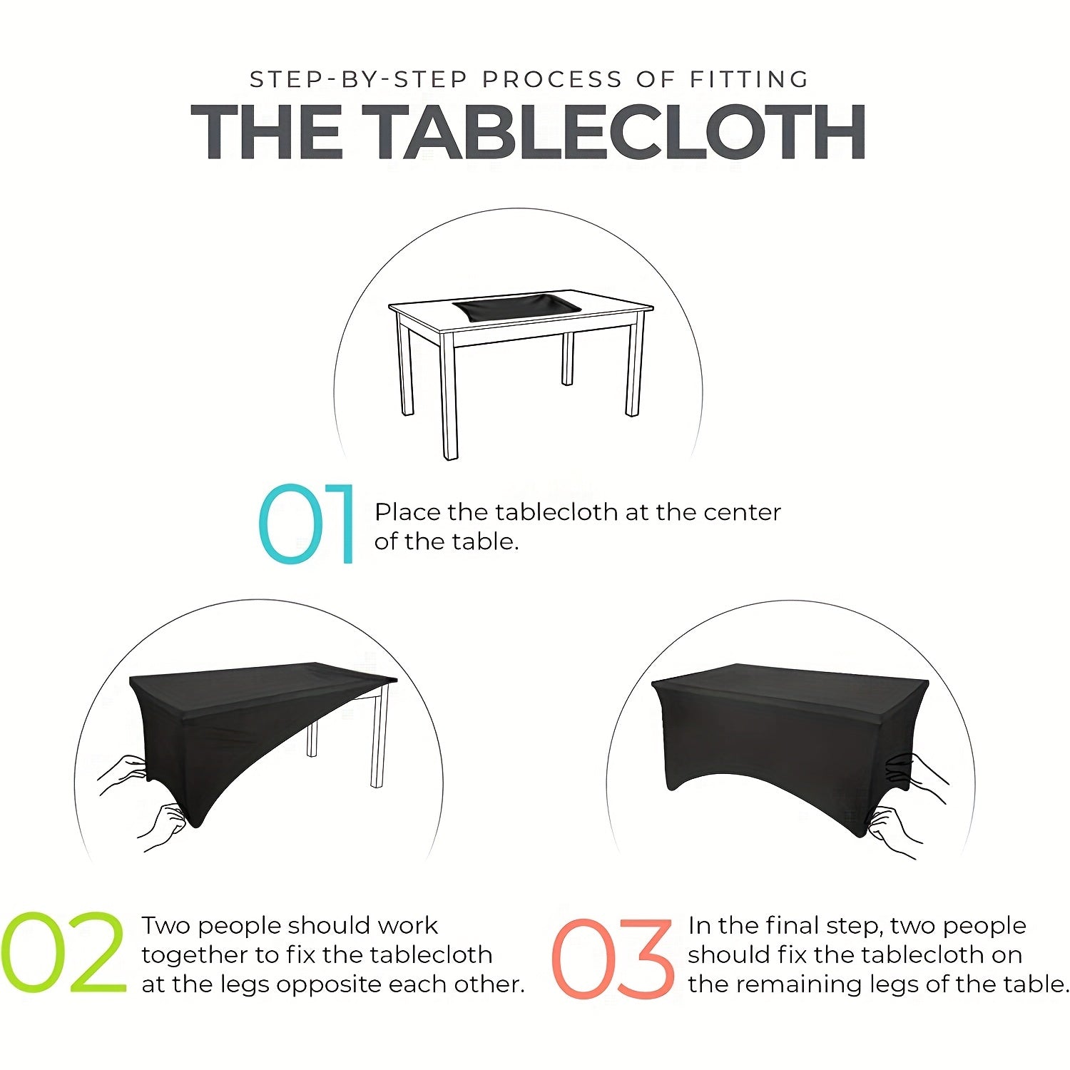 Polyester Tablecloth Elastic Table Cover Spandex Table Covers
