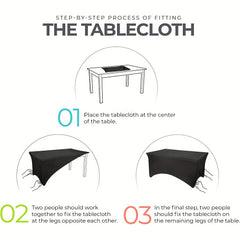 Polyester Tablecloth Elastic Table Cover Spandex Table Covers