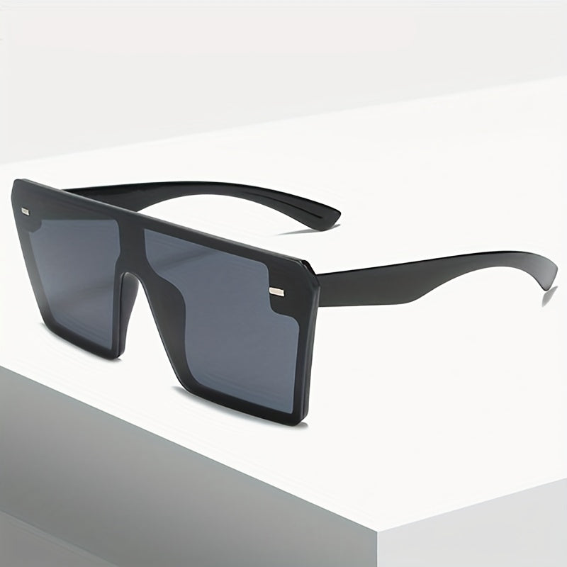 Men's Large Frame Sunglasses Colorful One-piece Casual Eyewear