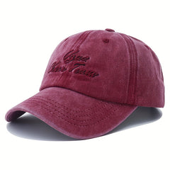 Vintage Washed Baseball Cap Letter Embroidery Cotton Dad Hats Unisex