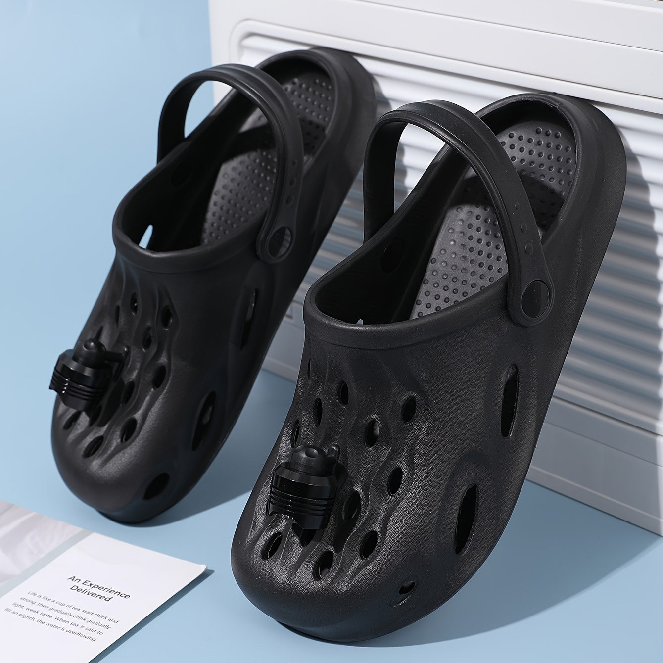 Men's Breathable Non Slip Clogs With Night Light Charm