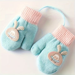 Kids Winter Knitted Gloves Warm Baby Gloves
