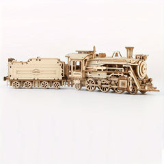 3D Wooden Mechanical Car Kit Self Build Educational Model with Carriage