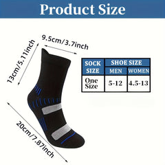 10 Pairs Men's Arch Compression Athletic Crew Socks