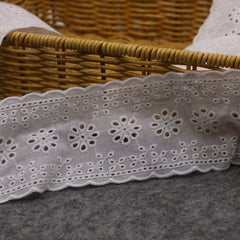 Cotton Cloth Double sided Embroidery Flowers Lace DIY Sewing Crafts