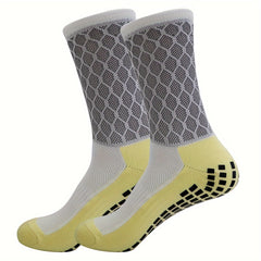 Men's Mid Crew Sport Socks Non Slip Shock Absorption Athletic Socks