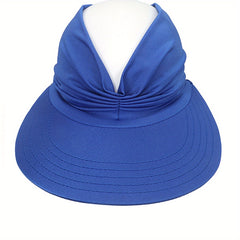 Ponytail Sunscreen Pleated Visor Hat UV Protection Sun Hats Women
