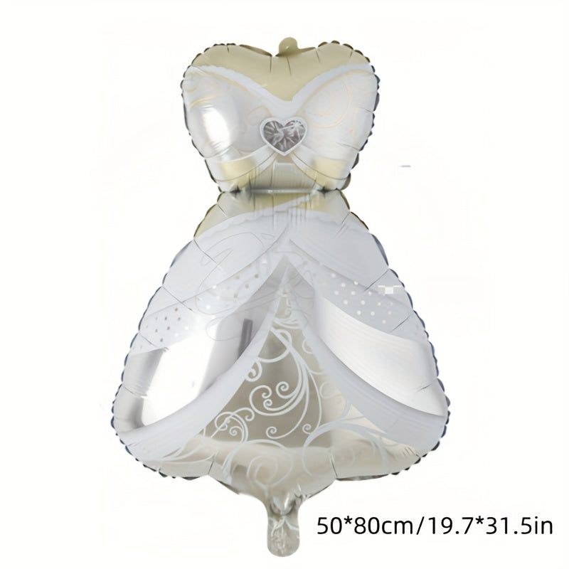 5pcs Set Wedding Balloon Decoration Bride Groom Dress Aluminum Film Balloons