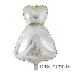 5pcs Set Wedding Balloon Decoration Bride Groom Dress Aluminum Film Balloons