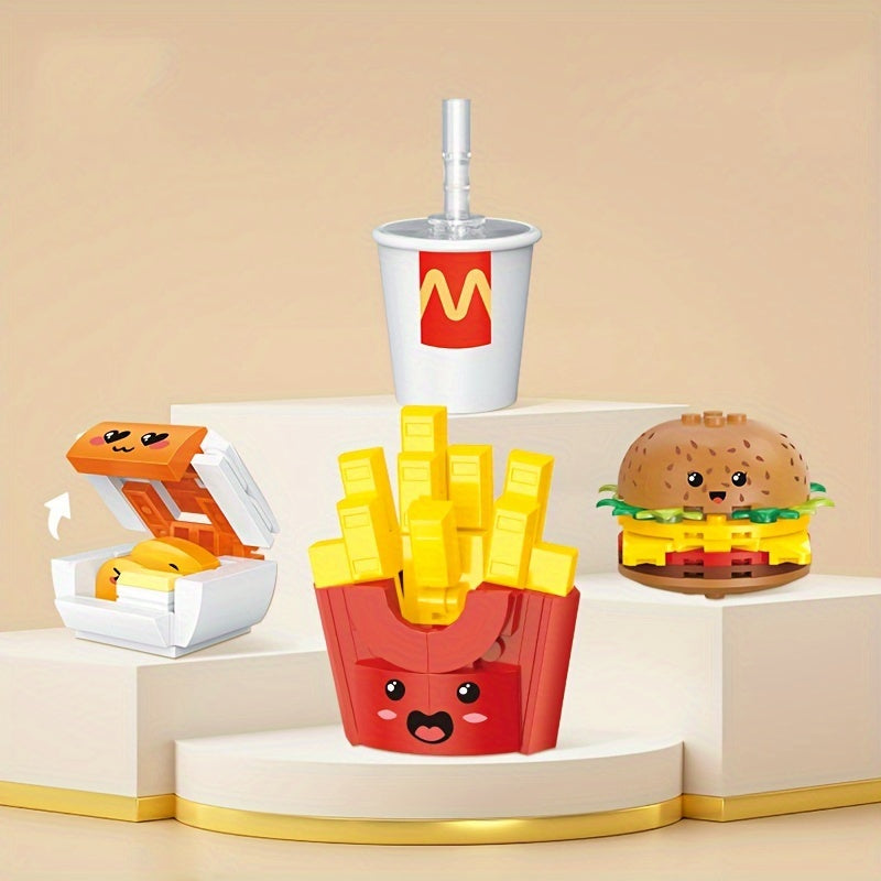 261pcs Burger Fries Chicken Building Block Toys