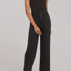 Keyhole Drawstring Jumpsuit Casual Sleeveless Wide Leg Jumpsuit