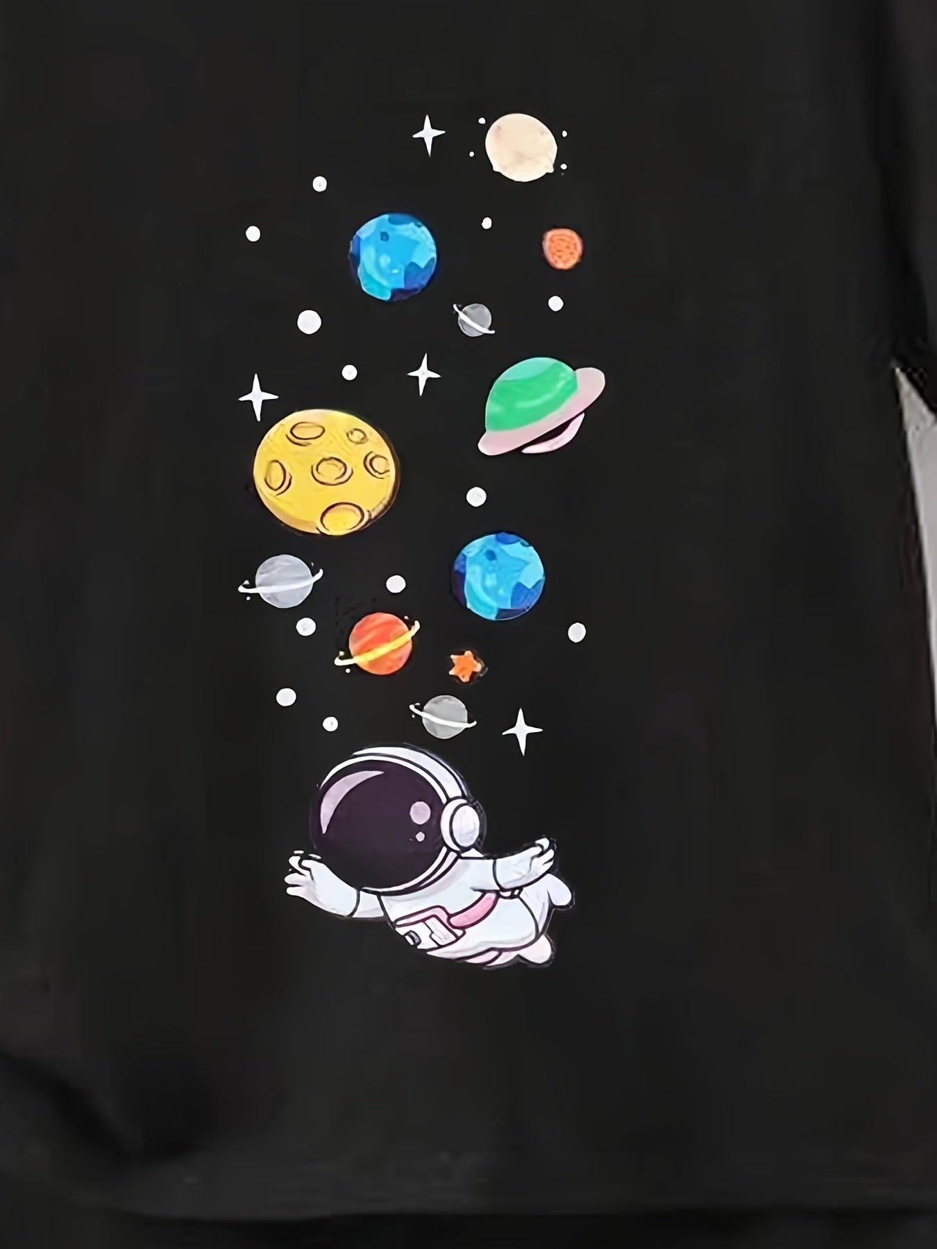 Boy's Astronaut Planet Print 2pcs T shirt & Shorts Set