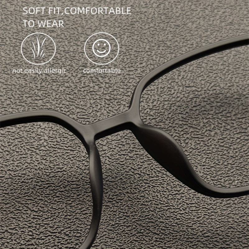 Men's TR90 Flat Glasses Light Blocking Mirror Holder
