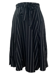 Striped Tie Front Skirt for Spring & Summer Women's Clothing
