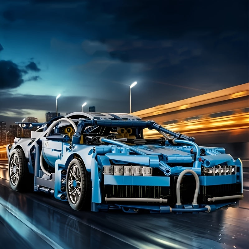 Particle Racing Car Building Blocks High Difficulty Advanced Model