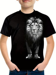Boys' Lion Graphic T Shirt Casual 3D Print Tee