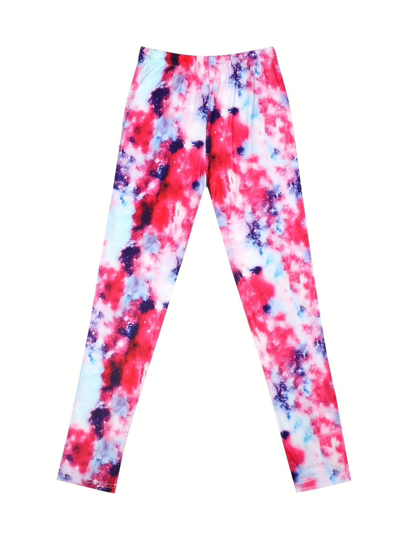 Kid Girls Tie Dye Print Legging Slim Fit Sports Casual Tight Pants