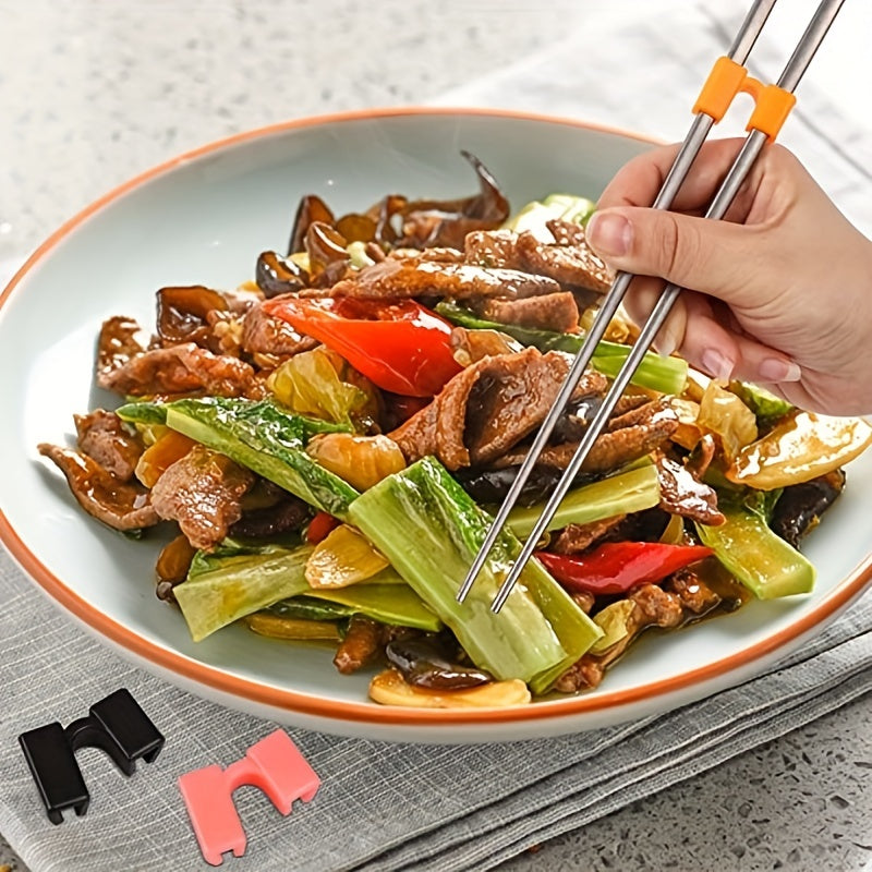 5pcs Reusable Chopsticks Helper with Hinge Connector