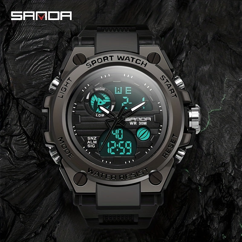 SANDA Waterproof Sports Watch Men's Accessories