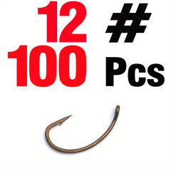 100pcs Barbless Trout Fishing Hooks for Flies Jig Nymph Stonefly Caddis Wet/Dry