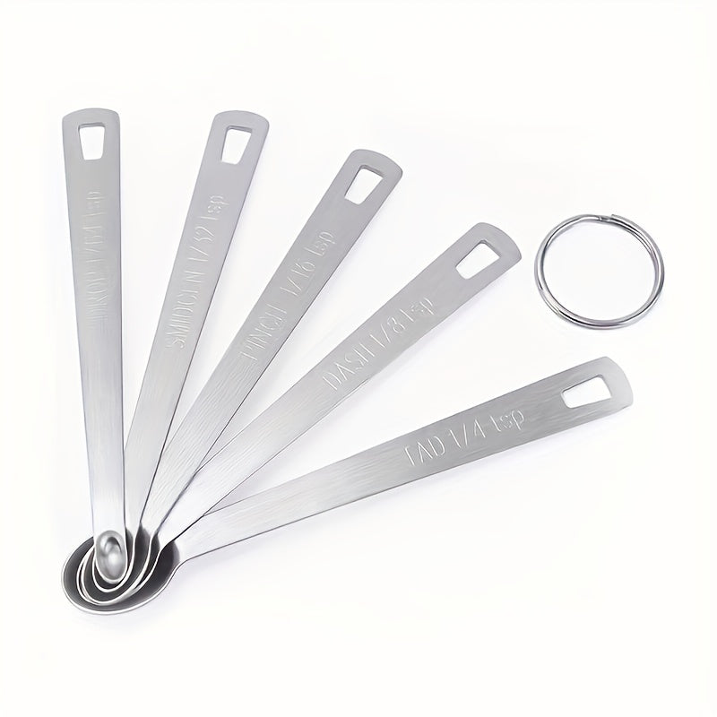 5pcs Stainless Steel Mini Measuring Spoons Seasoning Set