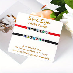 Evil Eye Bracelets Mexican Handmand String Kabbalah Mal De Ojo Protection