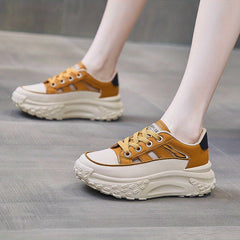 Women's Hollow Out Lace Up Platform Sneakers
