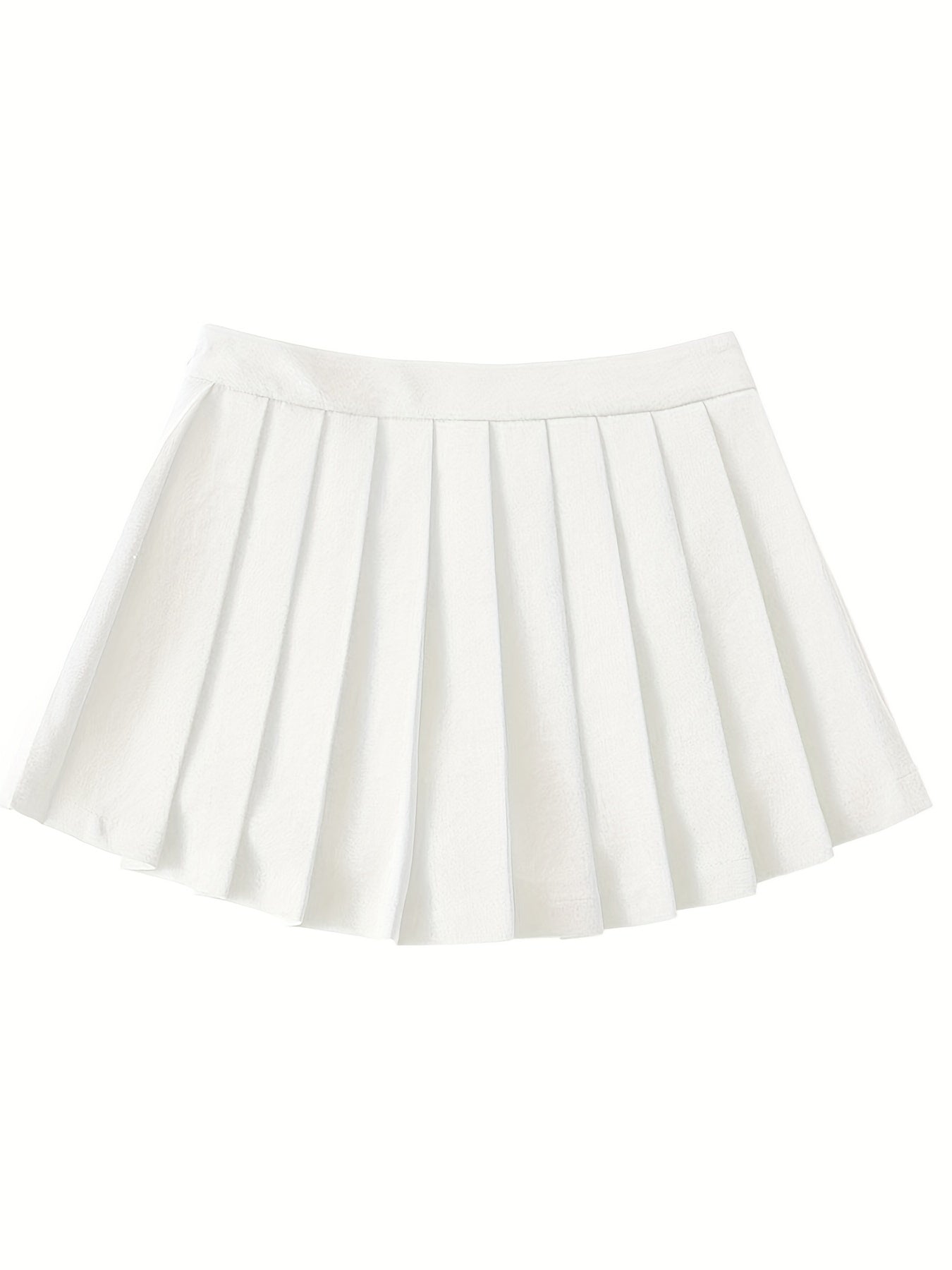 Y2K Solid Pleated Mini Skirt for Women
