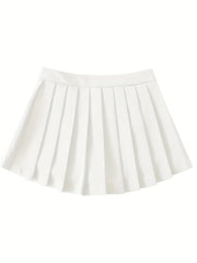 Y2K Solid Pleated Mini Skirt for Women