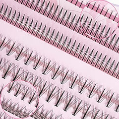 Individual Eyelashes Mixed 4 Types w/ Glue 296pcs